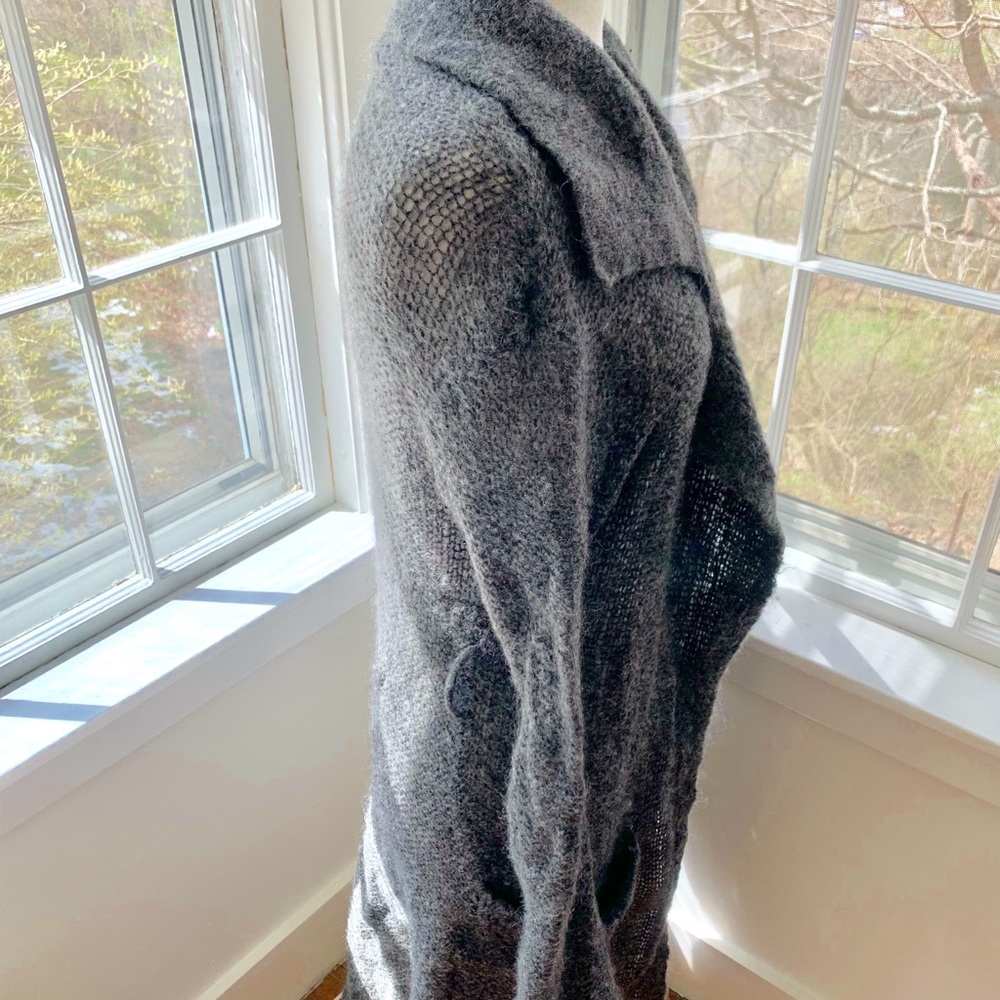 WILFRED feather light long mohair blend cardigan - Picture 4 of 10